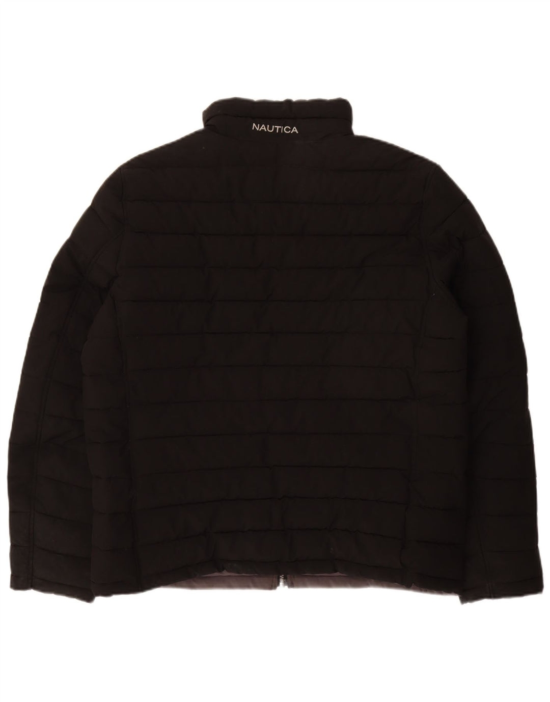 Giacca imbottita reversibile da uomo NAUTICA UK 40 grande poliestere nero