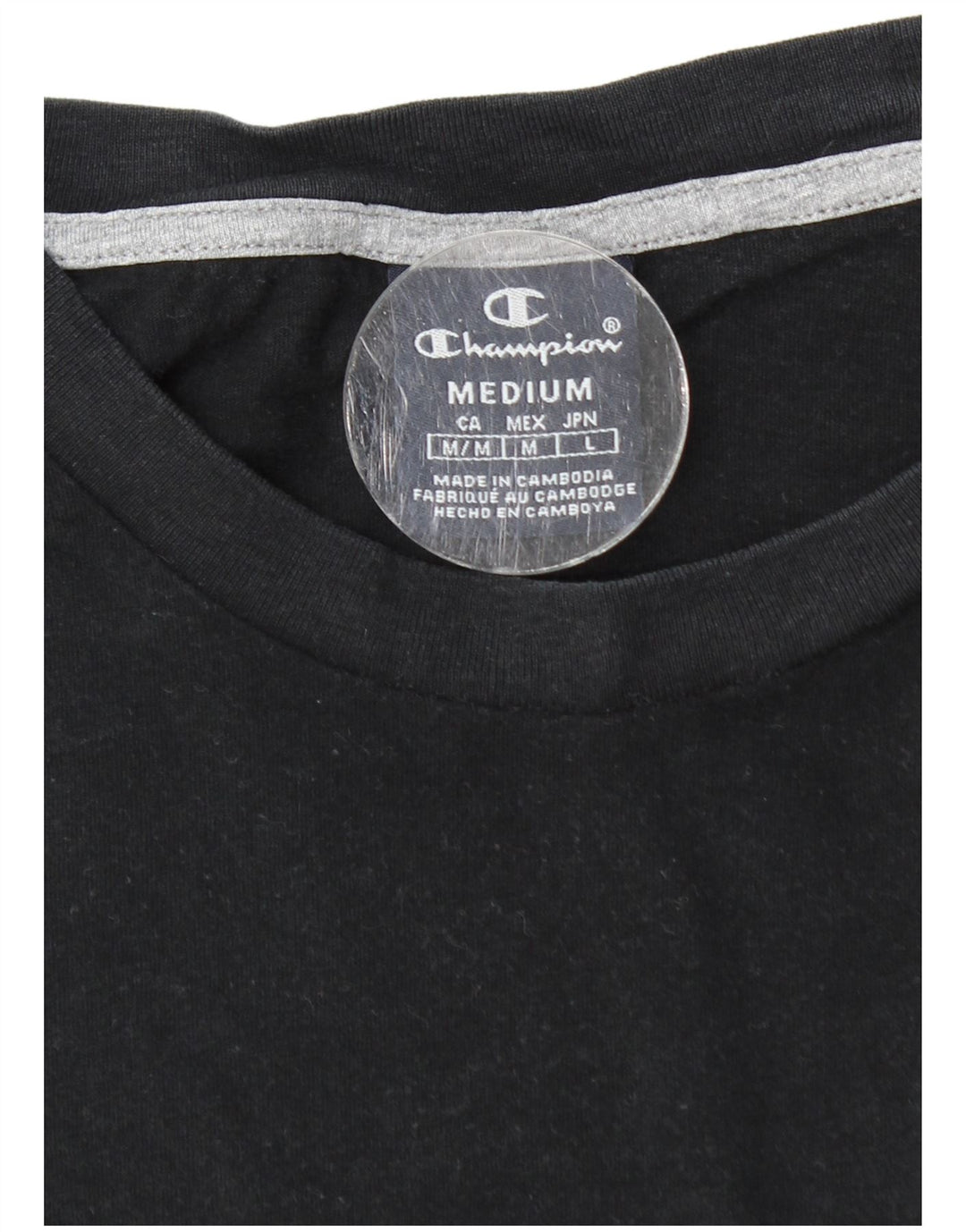 Champion Maglietta grafica da uomo a maniche lunghe, colore nero medio