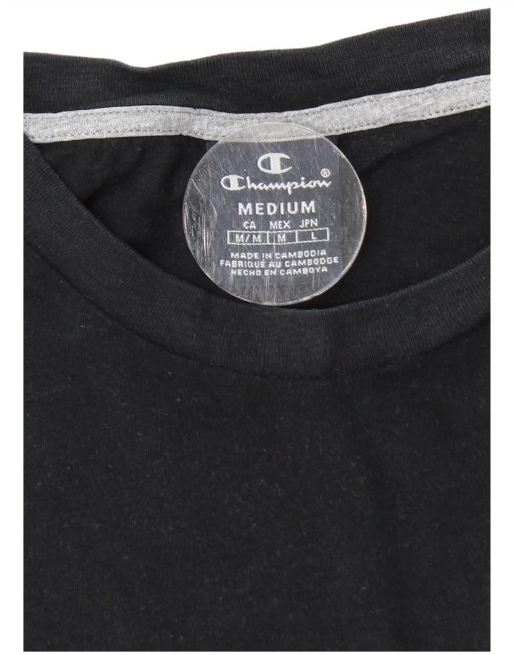 Champion Maglietta grafica da uomo a maniche lunghe, colore nero medio