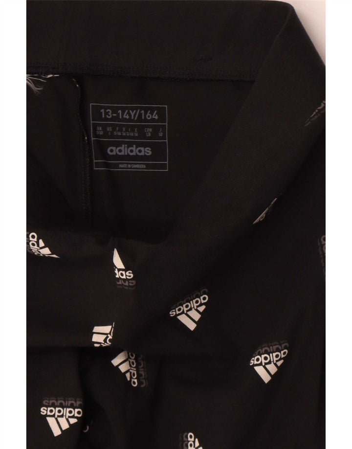 Leggings grafici Adidas per ragazze 13-14 anni neri