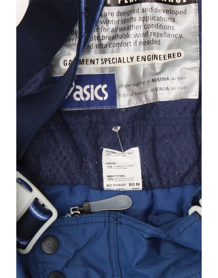 Pantaloni da sci Asics da uomo, salopette, piccoli, blu, in poliammide color block