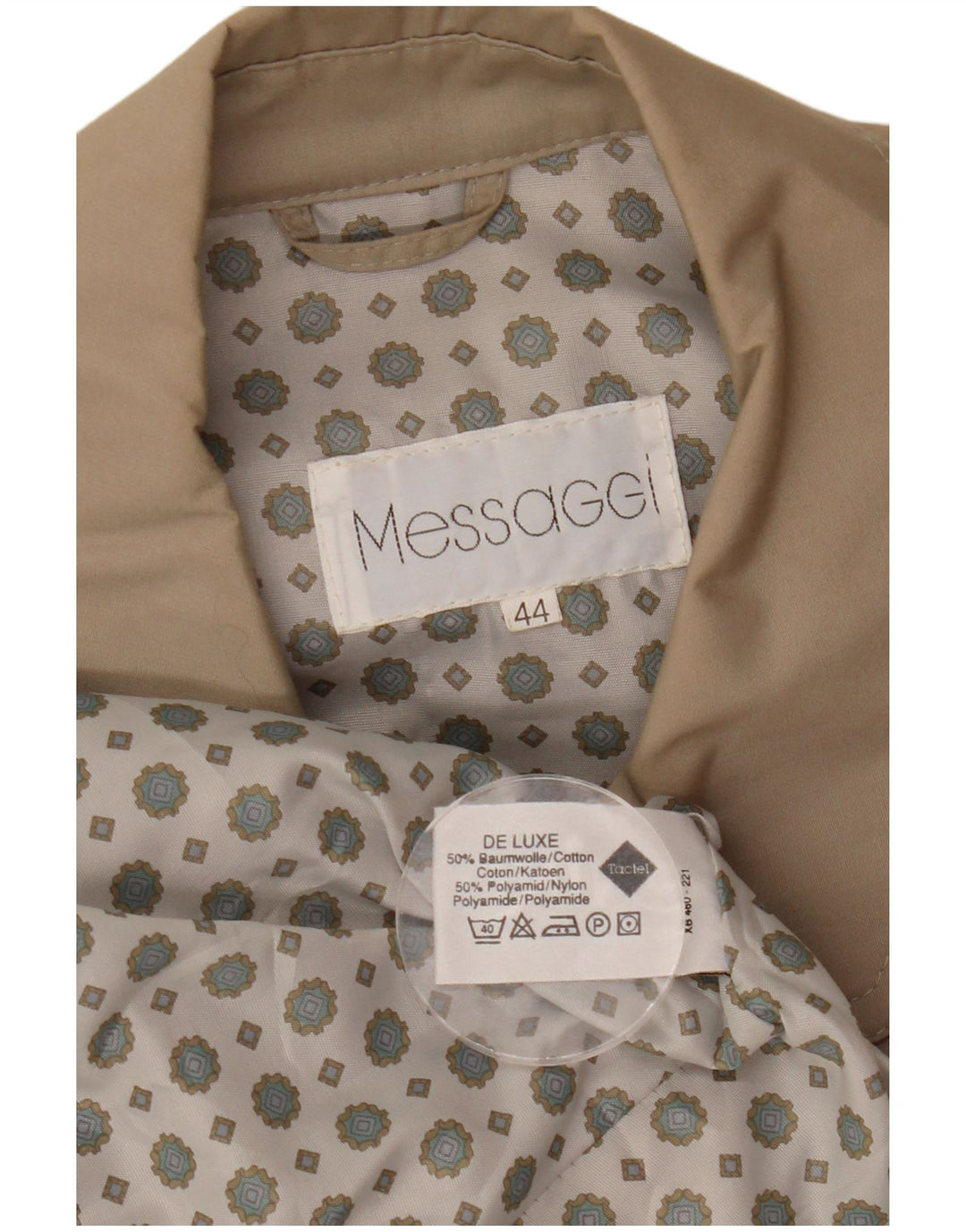 Impermeabile oversize da donna vintage EU 44 XL in cotone beige