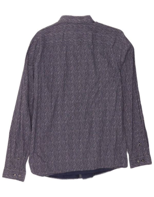 Camicia da uomo Jack & Jones taglia 42 grande cotone floreale blu navy