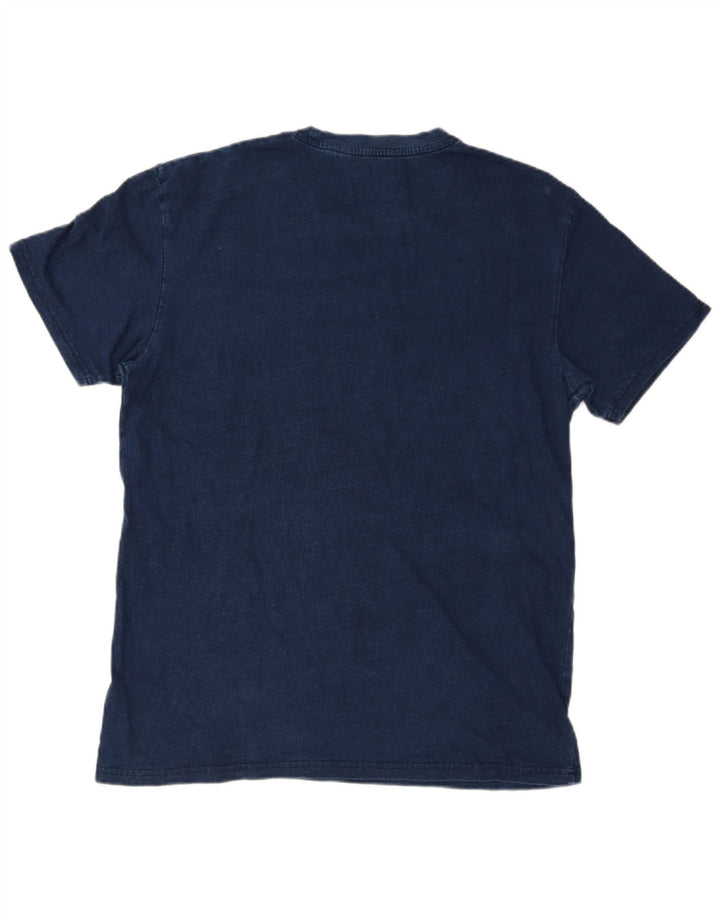 T-shirt da uomo SUPERDRY Top grande in cotone blu navy
