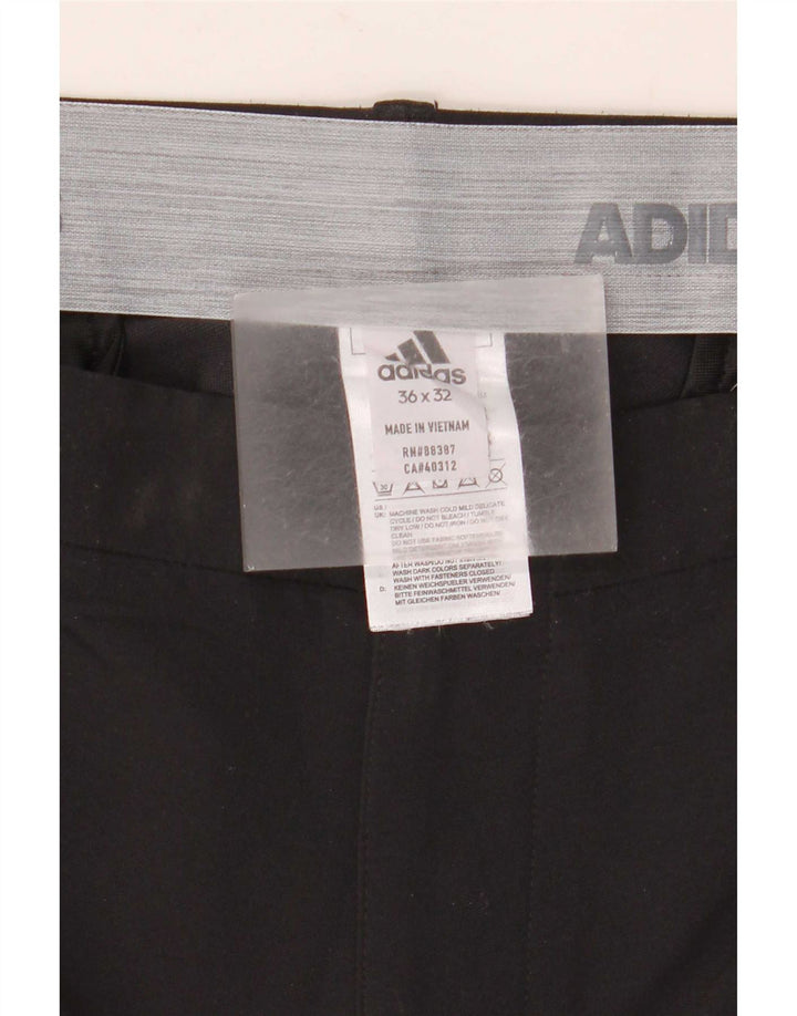 Pantaloni chino dritti da uomo Adidas W36 L32 poliestere nero
