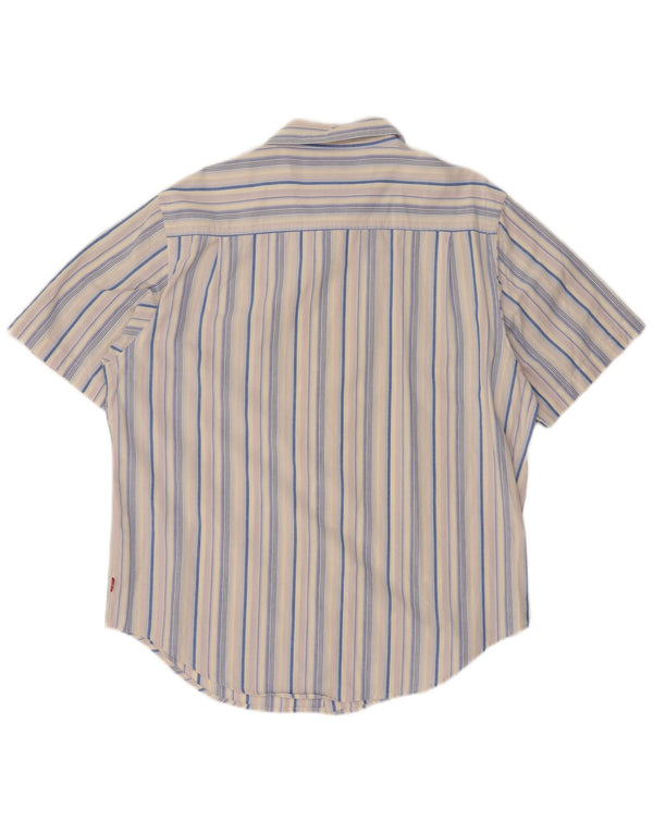 LEVI'S Camicia a maniche corte da uomo XL in cotone a righe multicolore