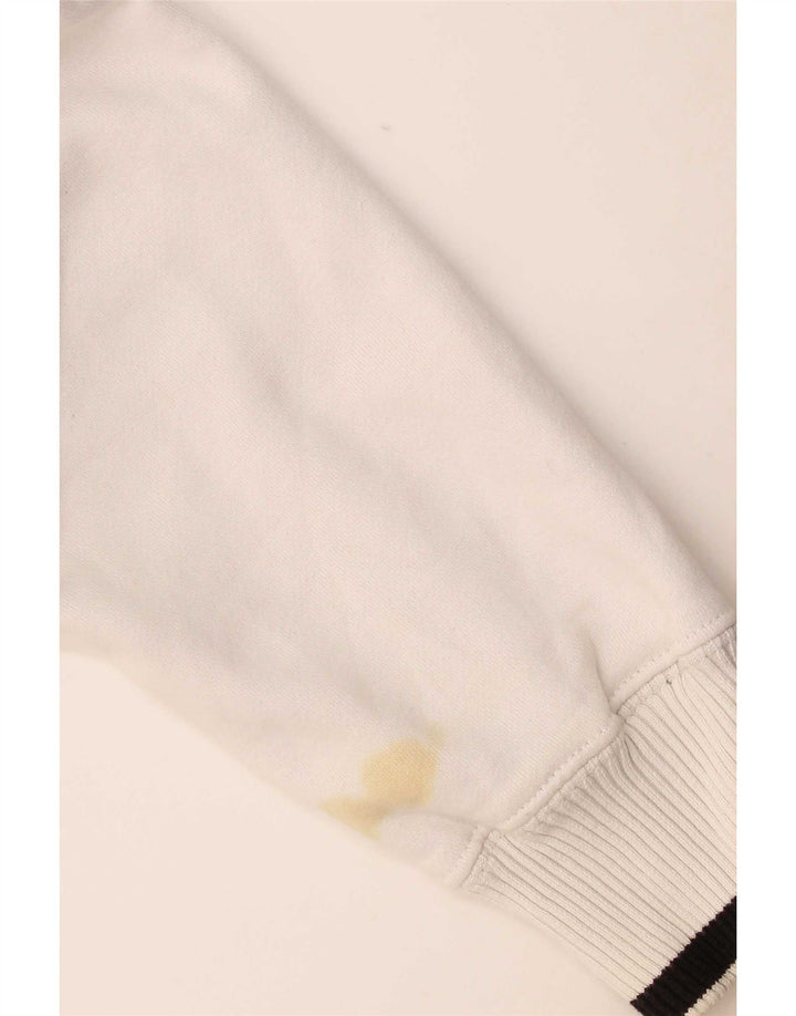 Maglione con cappuccio e zip grafica da uomo Rip Curl piccolo in cotone bianco
