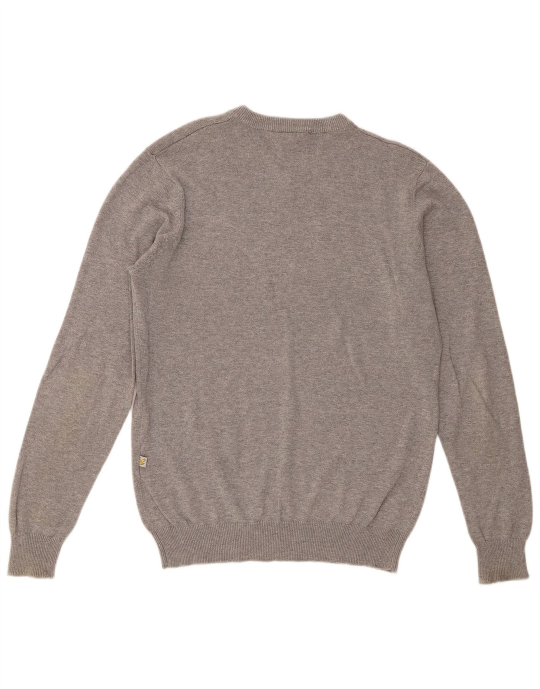 Maglione da uomo con scollo a V Lyle & Scott in cotone grigio medio