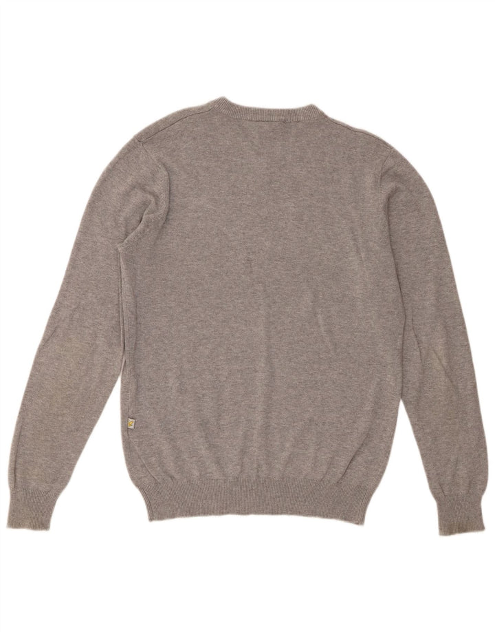 Maglione da uomo con scollo a V Lyle & Scott in cotone grigio medio