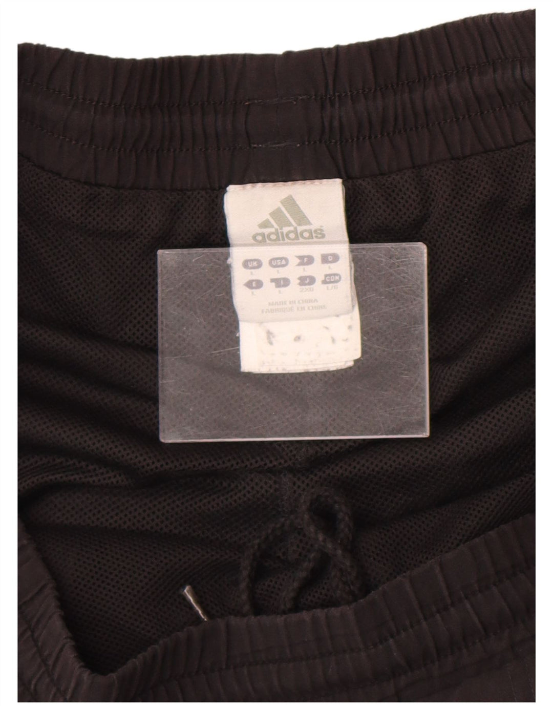 Pantaloncini sportivi da uomo Adidas grandi in poliestere nero