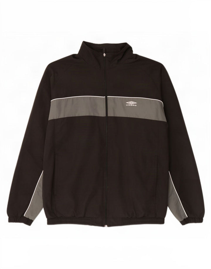 Giacca da tuta da uomo Umbro XL in poliestere color block nero