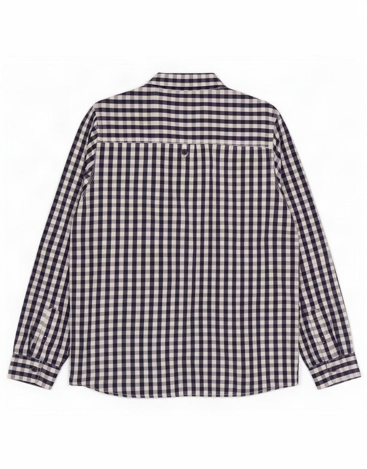 Camicia da uomo Weird Fish XL in cotone a quadretti blu navy