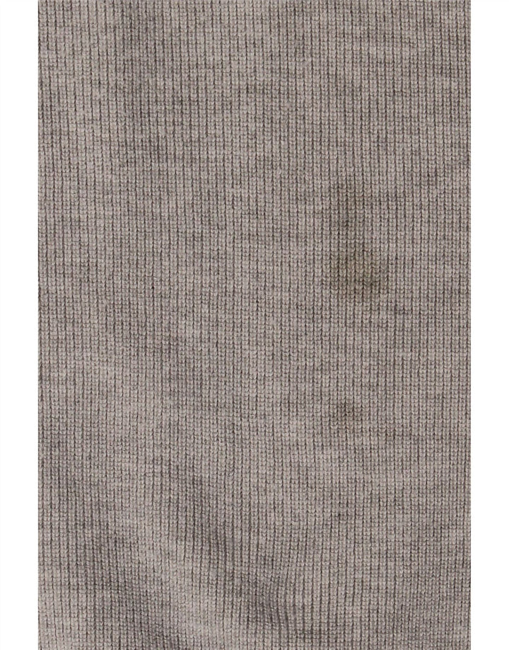 Ted Baker Maglione da uomo con zip e collo taglia 3 Poliestere grigio medio