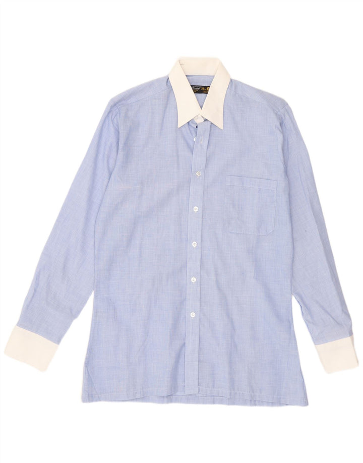 St. Camicia da uomo Bernard Taglia 15 38 Poliestere blu medio