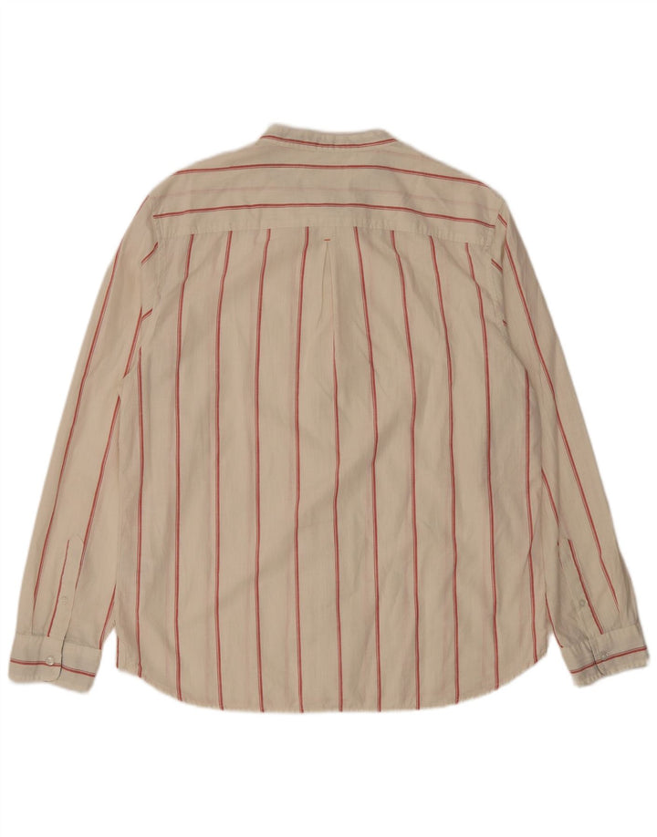 Camicia da uomo Classic Fit di White Stuff XL in cotone a righe bianche
