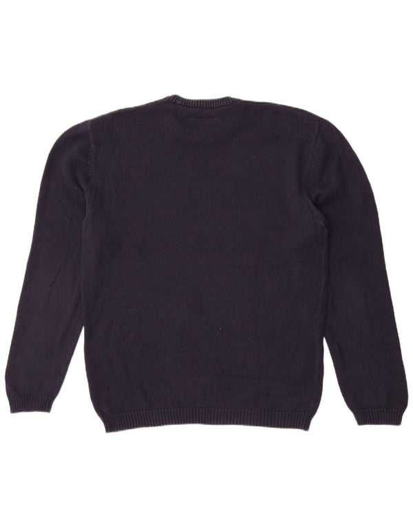 Jack Wills Mens Relaxed Fit Crew Neck Jumper Sweater XL Navy Blue Cotton