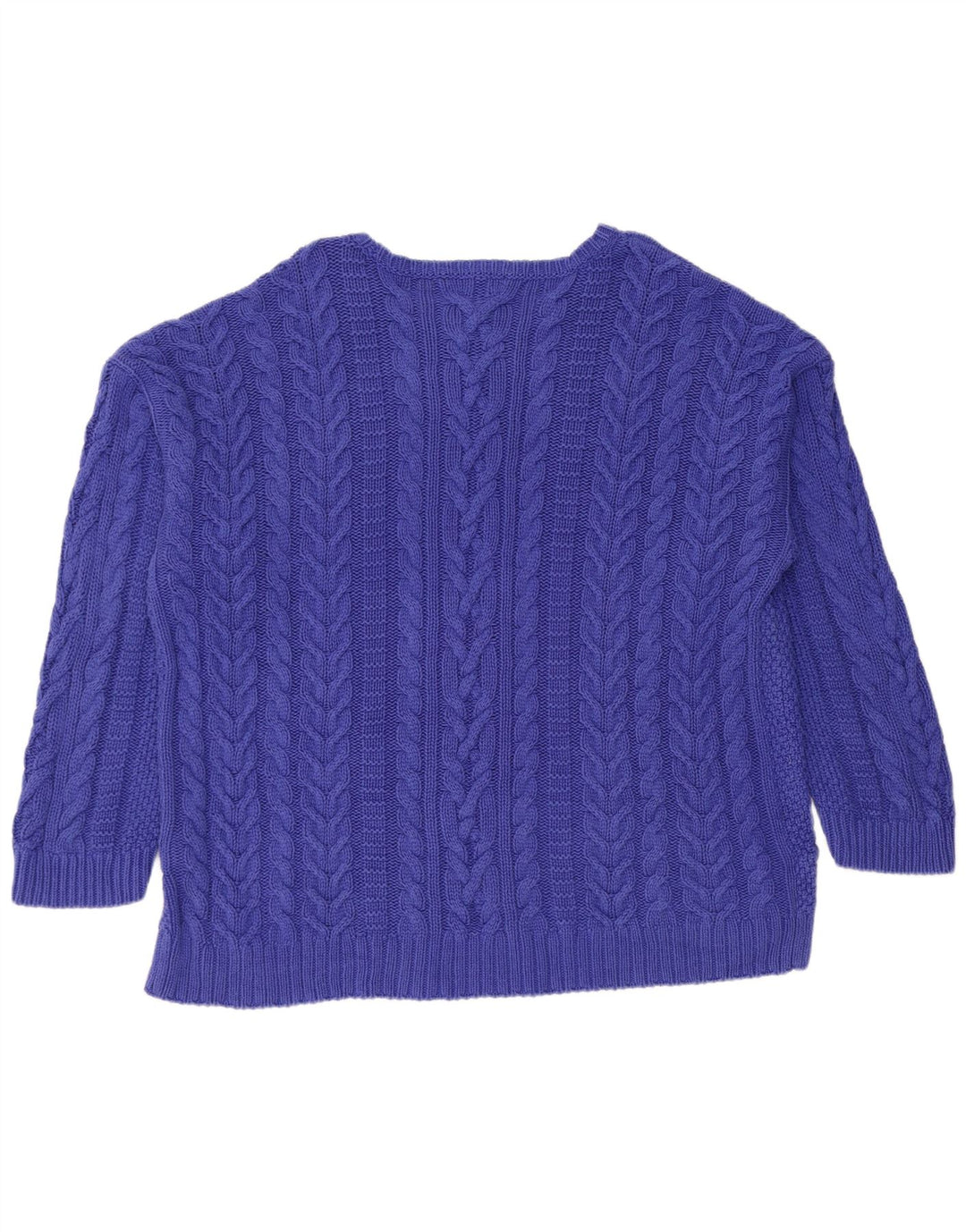 RALPH LAUREN Maglione da donna con scollo a barca UK 22 3XL Cotone blu