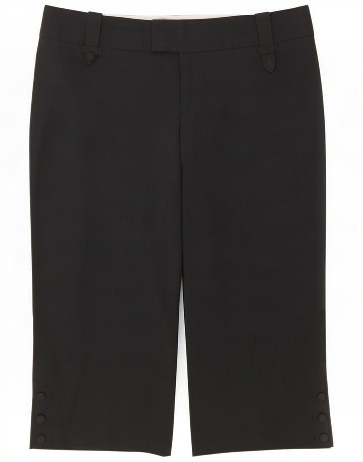 Pantaloni Capri da donna Mossimo US 12 Large W34 L21 Poliestere nero
