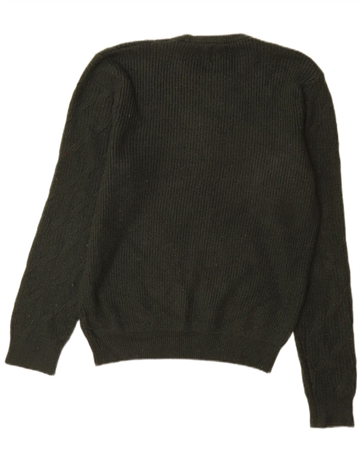 Maglione maglione girocollo da uomo Marks & Spencer verde medio in poliammide