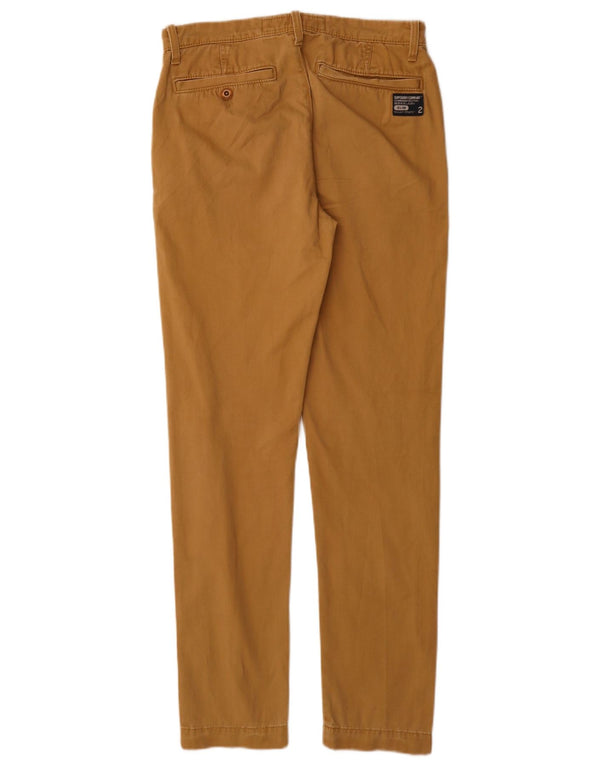 Pantaloni chino slim da uomo Superdry piccoli W28 L32 cotone beige