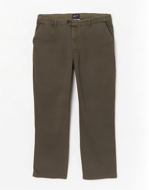 Pantaloni chino dritti da uomo Marks & Spencer W48 L29 cotone verde