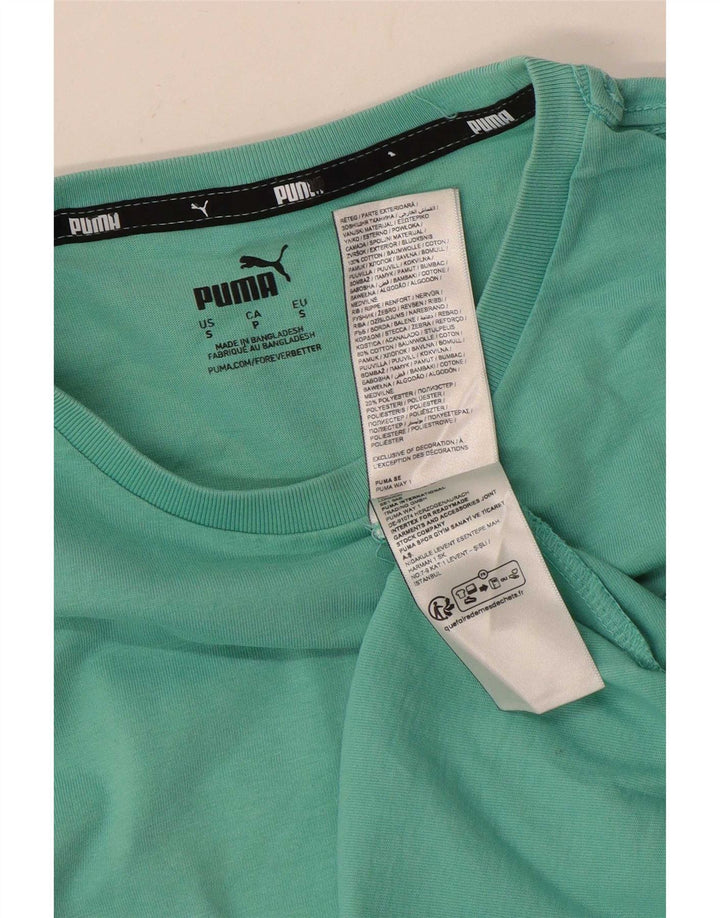 T-shirt da uomo Puma Top Small in cotone verde