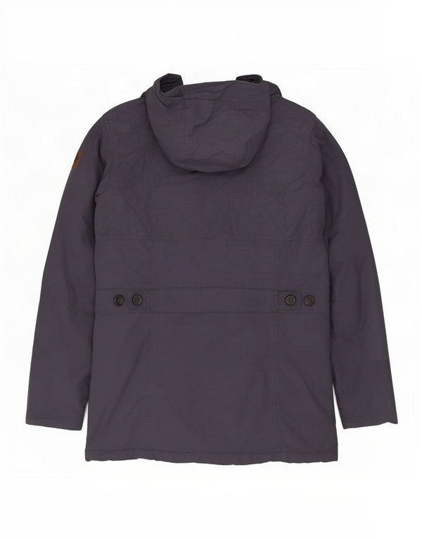 Cappotto Columbia da donna in sherpa con cappuccio, giacca a vento UK 18 XL, cotone blu