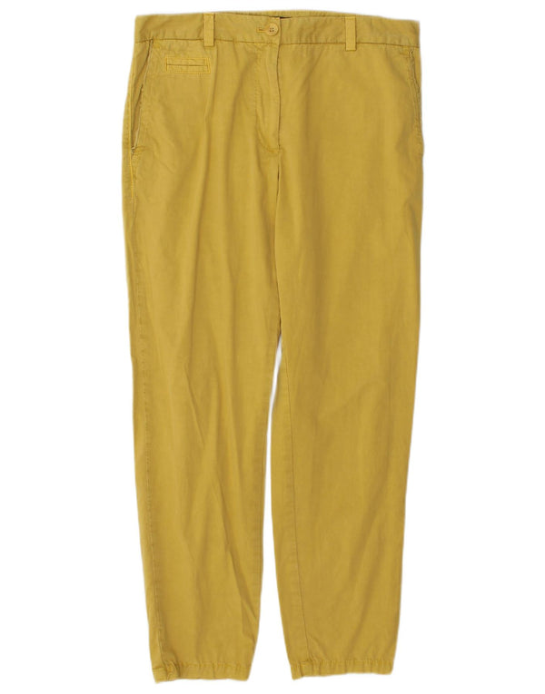 Pantaloni chino slim da donna Marks & Spencer UK 10 piccoli W32 L27 gialli