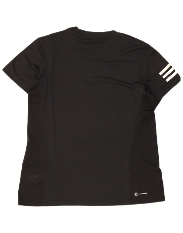 T-shirt Adidas Aeroready da donna UK 16/18 grande poliestere nero