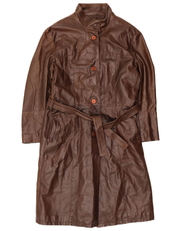 Masterpelle Womens Leather Coat IT 48 XL Brown