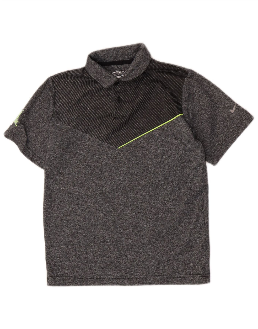 Polo Nike da ragazzo Dri Fit 8-9 anni Small Grigio Colourblock in poliestere