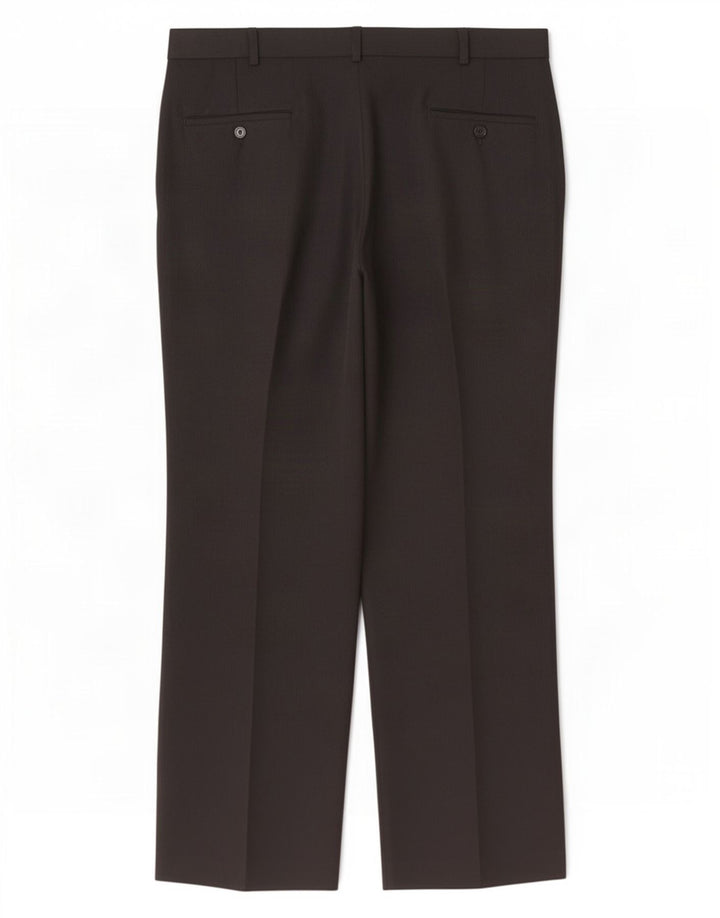 Pantaloni da completo da uomo con pegging Farah W36 L30 poliestere nero