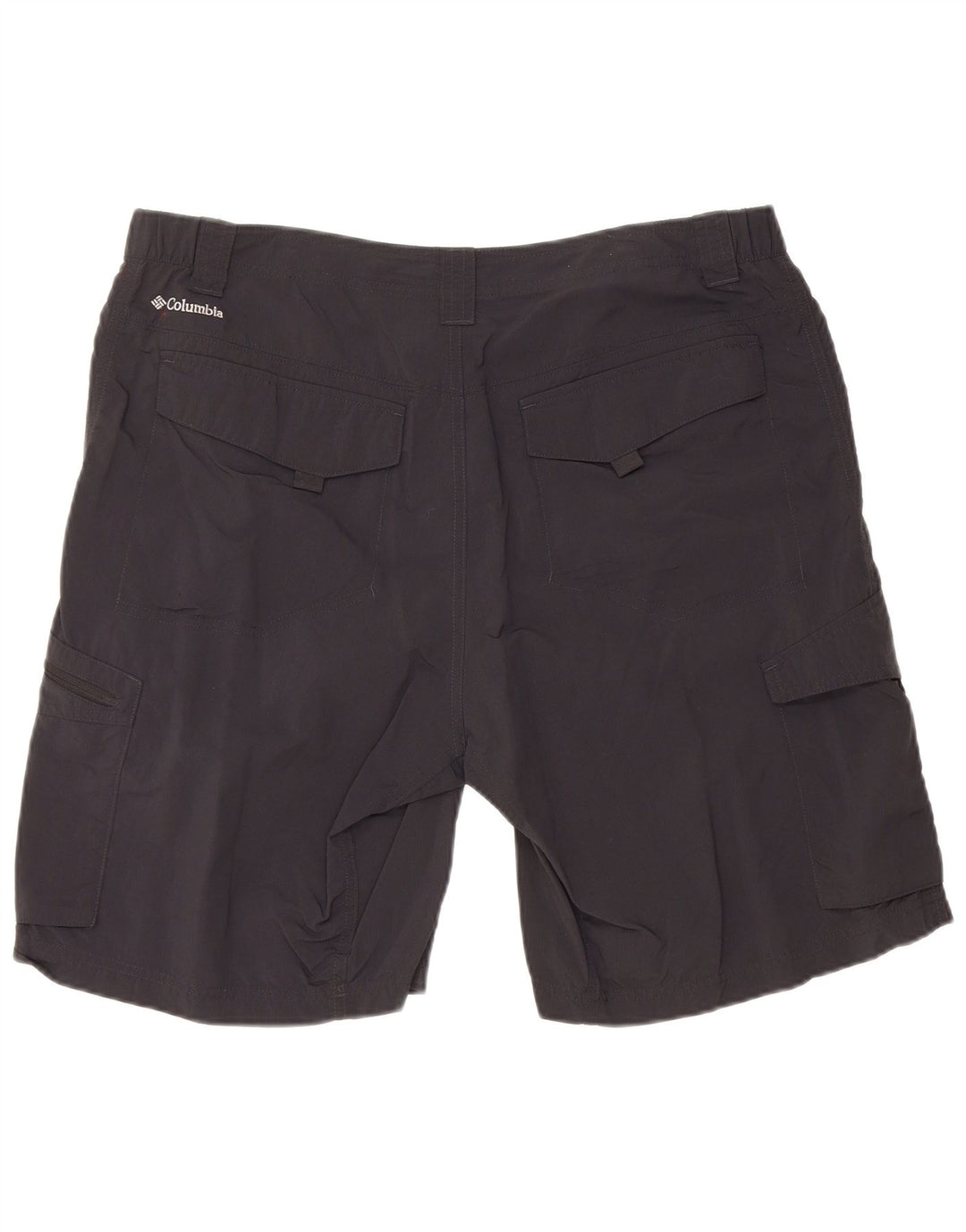 COLUMBIA Pantaloncini cargo Omni-Shade da uomo W36 Large in nylon nero