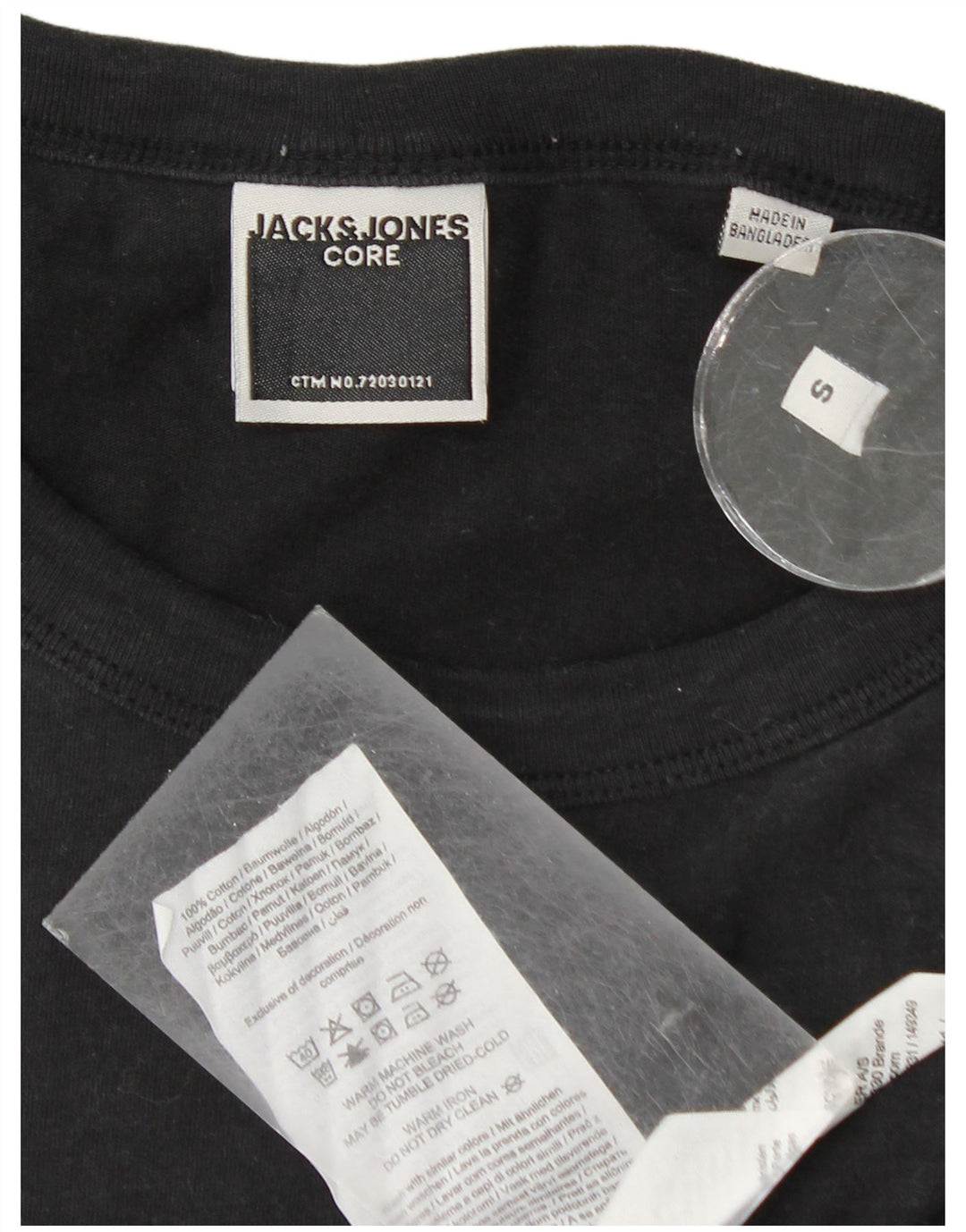 T-shirt da uomo Jack & Jones Top piccola in cotone nero