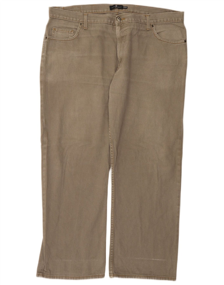 Pantaloni casual dritti da uomo Marks & Spencer W42 L29 cotone grigio