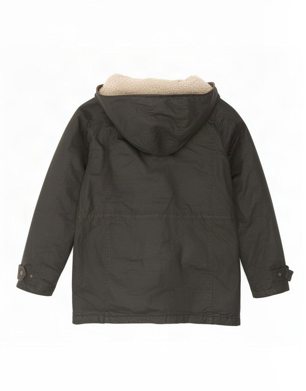 Giacca parka oversize con cappuccio da donna Fat Face UK 10 piccola in cotone marrone