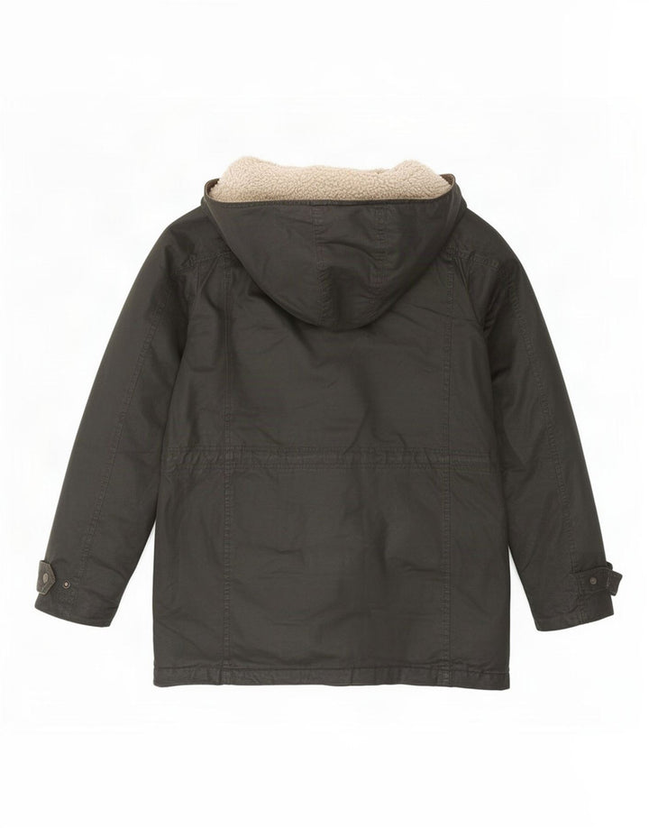 Giacca parka oversize con cappuccio da donna Fat Face UK 10 piccola in cotone marrone