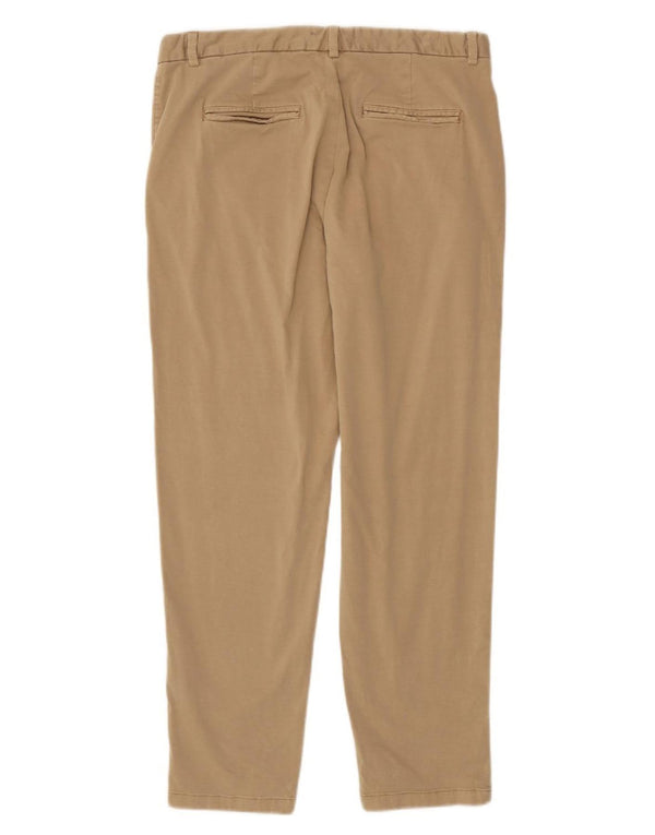 Pantaloni chino slim da donna Marks & Spencer UK 14 Large W34 L29 Cotone beige