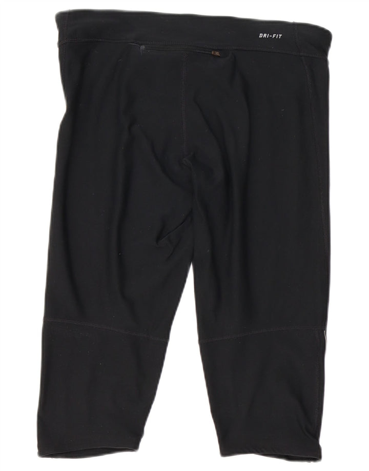 Leggings Nike Dri Fit Capri da donna UK 14 grande poliestere nero