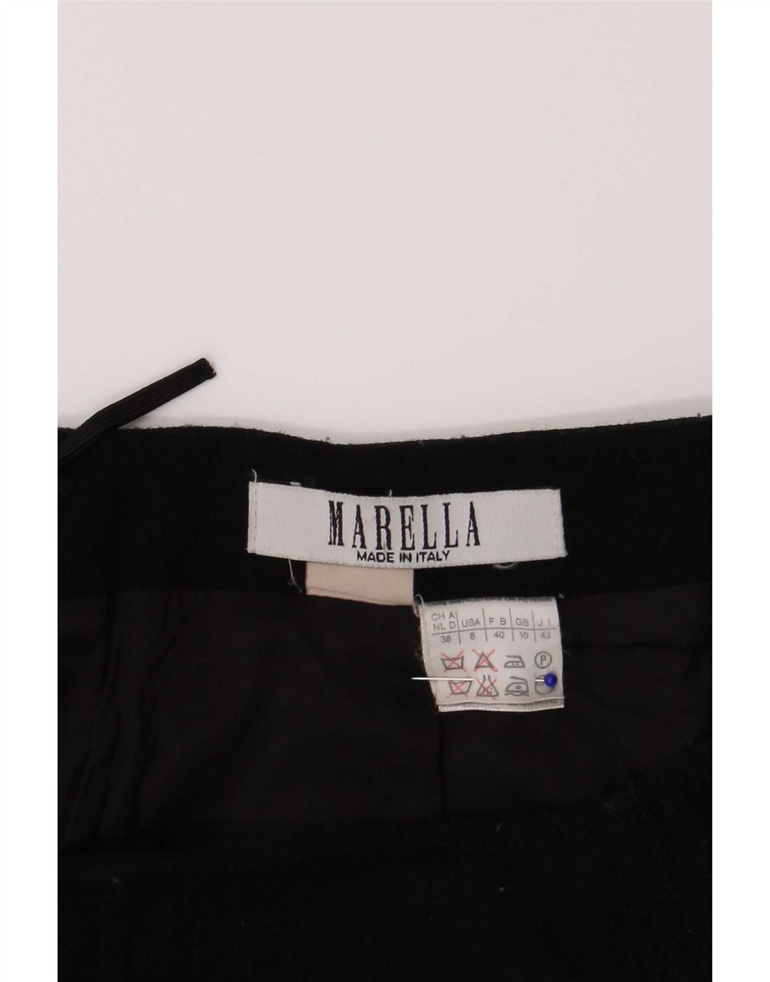 Minigonna da donna Marella UK 10 piccola W26 lana nera