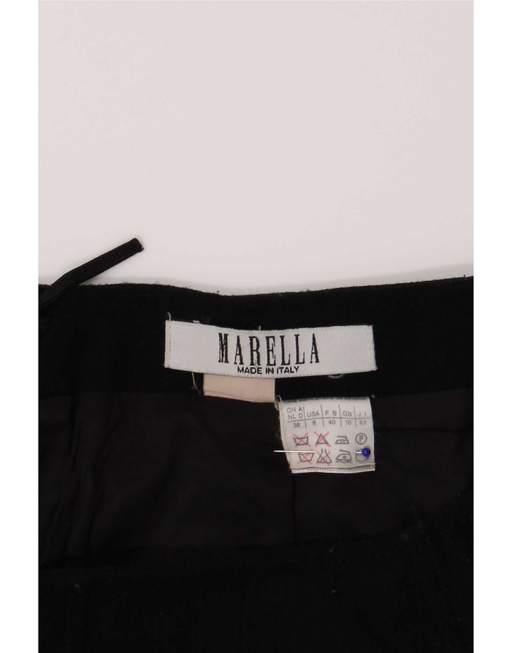 Minigonna da donna Marella UK 10 piccola W26 lana nera