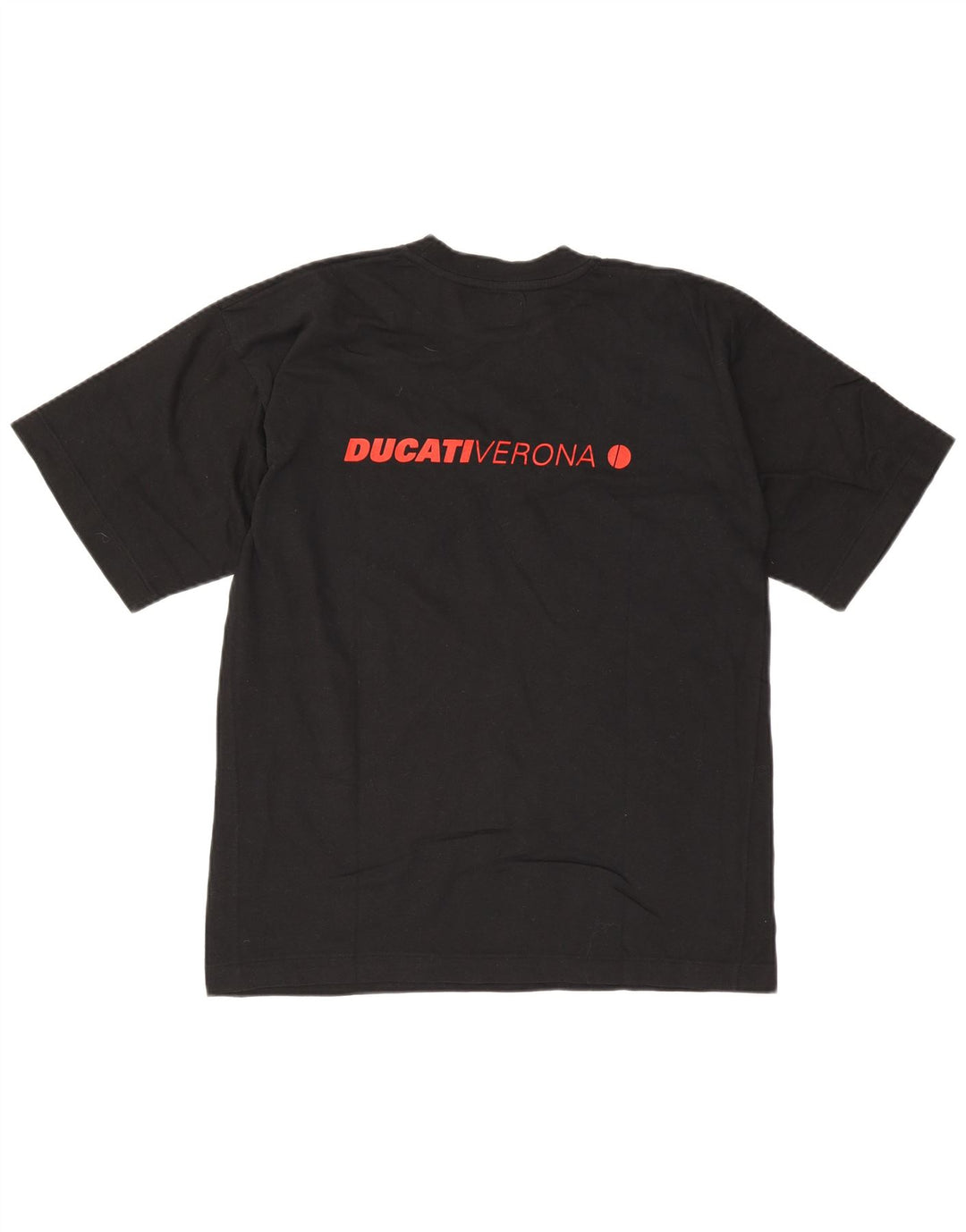 T-shirt grafica da uomo Ducati Top in cotone nero medio