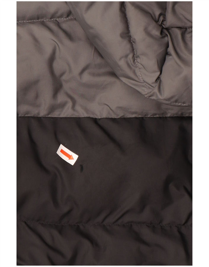Giacca imbottita con cappuccio Adidas da ragazzo 13-14 anni in poliestere color block nero