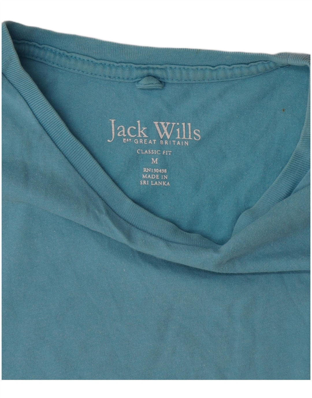 T-shirt da uomo dalla vestibilità classica Jack Wills Top in cotone blu medio