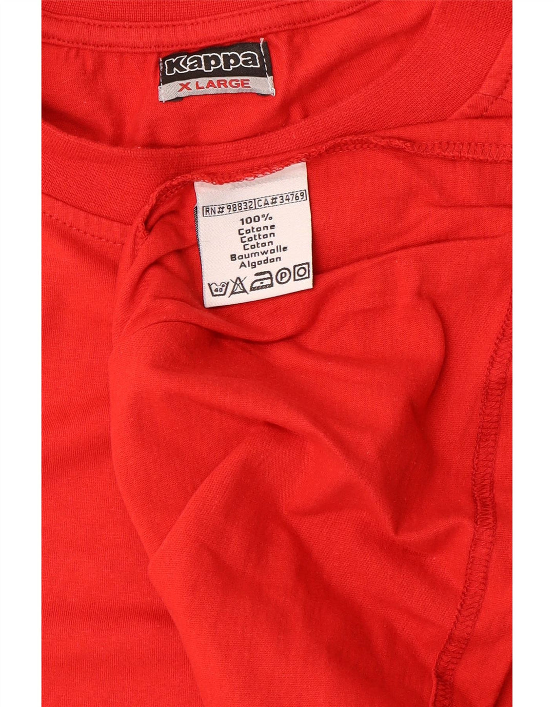 T-shirt uomo KAPPA Top XL rossa in cotone
