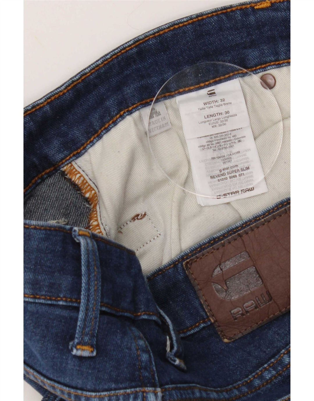 Jeans G-Star Revend Super Slim da uomo W32 L30 in cotone blu