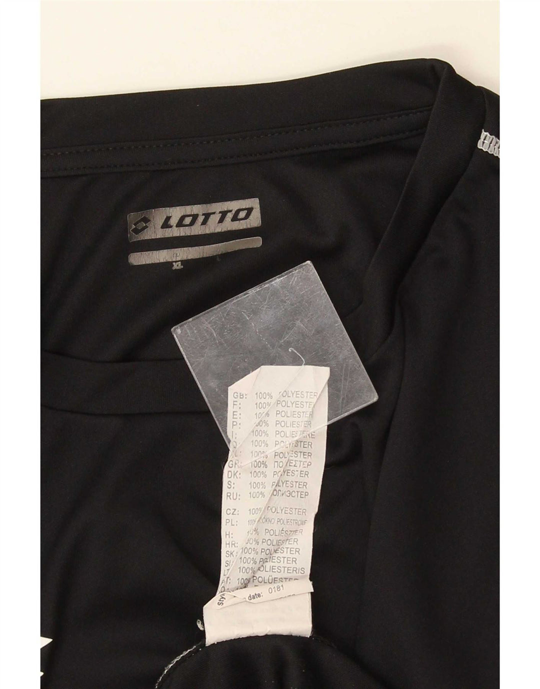T-shirt da uomo Lotto Top Large in poliestere nero