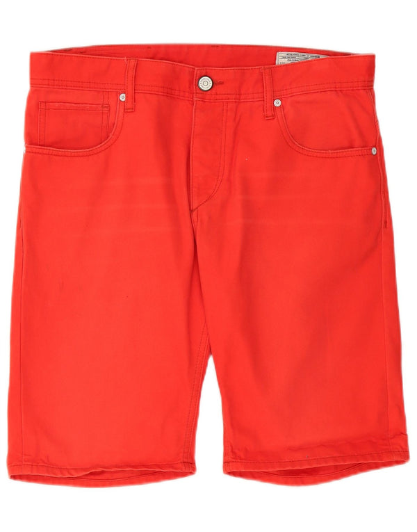 Pantaloncini di jeans da uomo Jack & Jones grandi W34 cotone rosso