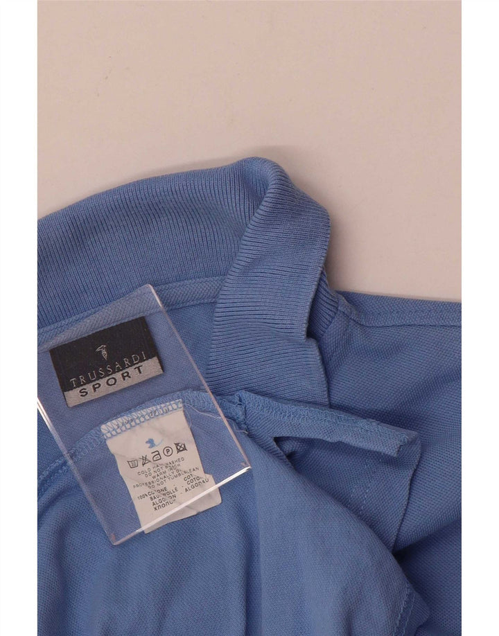 Polo Uomo Trussardi Large Blu Cotone