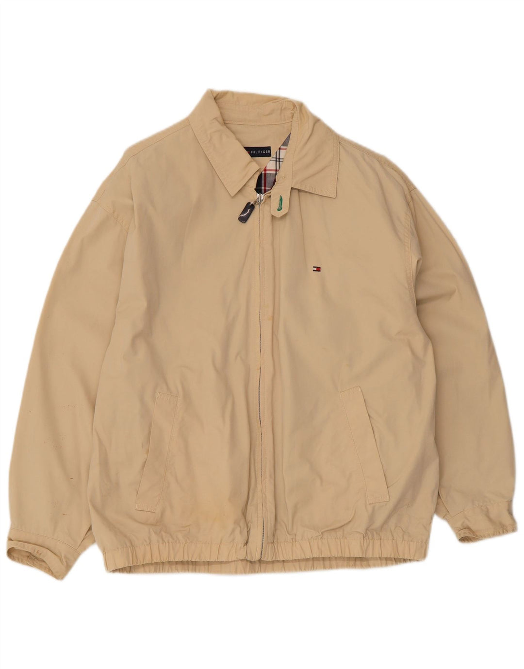Giubbotto bomber da uomo Tommy Hilfiger UK 36 piccolo cotone beige